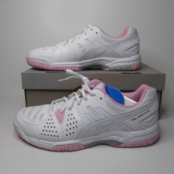 Asics Gel-Dedicate E557Y Athletic Shoes White Pink - Picture 1 of 11